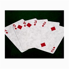 Poker Hands   Straight Flush Diamonds Small Glasses Cloth (2-side) by FunnyCow