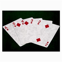 Poker Hands   Straight Flush Diamonds Large Glasses Cloth (2-side) by FunnyCow