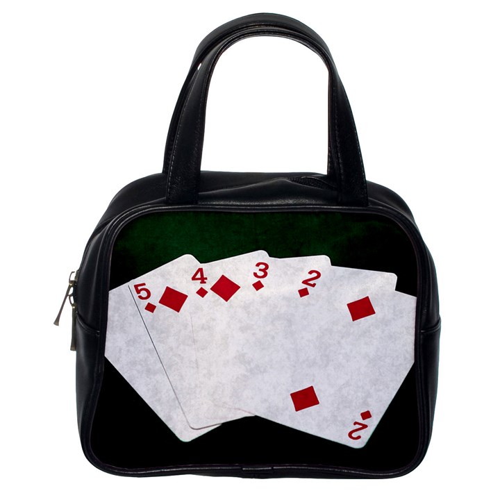 Poker Hands   Straight Flush Diamonds Classic Handbags (One Side)