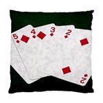 Poker Hands   Straight Flush Diamonds Standard Cushion Case (Two Sides) Back