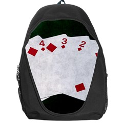 Poker Hands   Straight Flush Diamonds Backpack Bag by FunnyCow