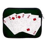 Poker Hands   Straight Flush Diamonds Apple iPad 2/3/4 Zipper Cases Front