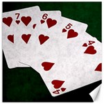 Poker Hands Straight Flush Hearts Canvas 20  x 20   19 x19.27  Canvas - 1