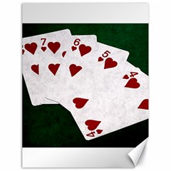 Poker Hands Straight Flush Hearts Canvas 18  X 24   by FunnyCow