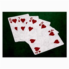 Poker Hands Straight Flush Hearts Large Glasses Cloth by FunnyCow