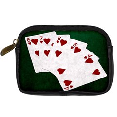 Poker Hands Straight Flush Hearts Digital Camera Cases by FunnyCow