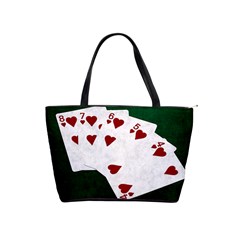 Poker Hands Straight Flush Hearts Shoulder Handbags by FunnyCow