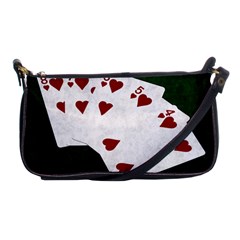 Poker Hands Straight Flush Hearts Shoulder Clutch Bags by FunnyCow