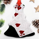 Poker Hands Straight Flush Hearts Ornament (Christmas Tree)  Front