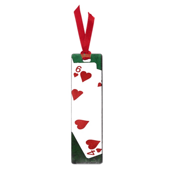 Poker Hands Straight Flush Hearts Small Book Marks