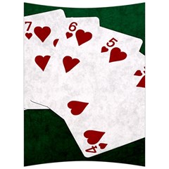 Poker Hands Straight Flush Hearts Back Support Cushion by FunnyCow