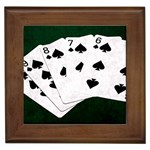 Poker Hands Straight Flush Spades Framed Tiles Front