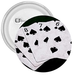 Poker Hands Straight Flush Spades 3  Buttons by FunnyCow