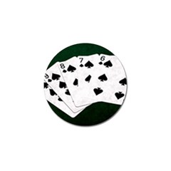 Poker Hands Straight Flush Spades Golf Ball Marker (4 Pack) by FunnyCow