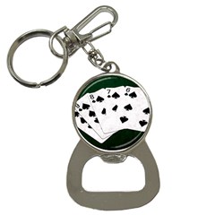 Poker Hands Straight Flush Spades Bottle Opener Key Chains by FunnyCow