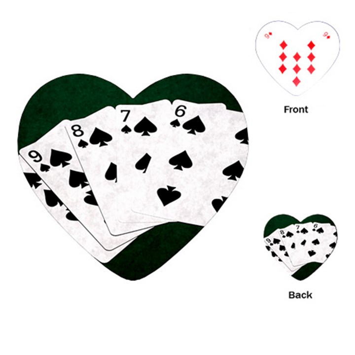 Poker Hands Straight Flush Spades Playing Cards (Heart) 