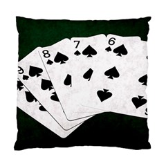 Poker Hands Straight Flush Spades Standard Cushion Case (one Side) by FunnyCow