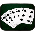 Poker Hands Straight Flush Spades Fleece Blanket (Mini) 35 x27  Blanket