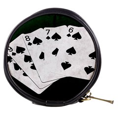 Poker Hands Straight Flush Spades Mini Makeup Bags by FunnyCow