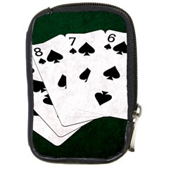 Poker Hands Straight Flush Spades Compact Camera Cases by FunnyCow