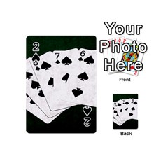 Poker Hands Straight Flush Spades Playing Cards 54 (mini)  by FunnyCow