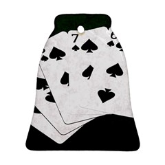 Poker Hands Straight Flush Spades Ornament (bell) by FunnyCow