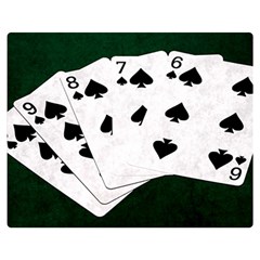 Poker Hands Straight Flush Spades Double Sided Flano Blanket (medium)  by FunnyCow