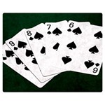 Poker Hands Straight Flush Spades Double Sided Flano Blanket (Medium)  60 x50  Blanket Front