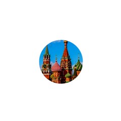 Moscow Kremlin And St  Basil Cathedral 1  Mini Buttons by FunnyCow