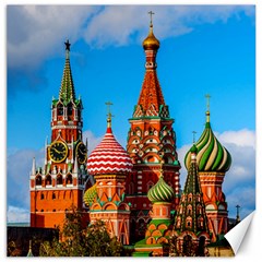 Moscow Kremlin And St  Basil Cathedral Canvas 12  X 12   by FunnyCow