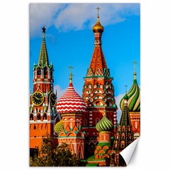 Moscow Kremlin And St  Basil Cathedral Canvas 20  X 30   by FunnyCow