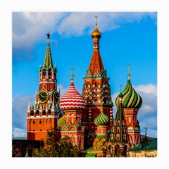 Moscow Kremlin And St  Basil Cathedral Medium Glasses Cloth by FunnyCow