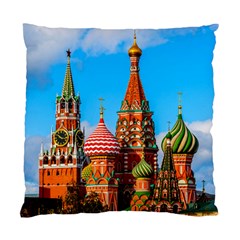 Moscow Kremlin And St  Basil Cathedral Standard Cushion Case (two Sides) by FunnyCow