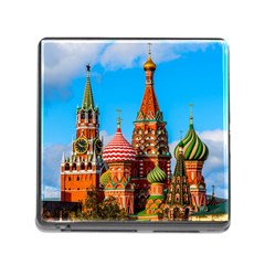 Moscow Kremlin And St  Basil Cathedral Memory Card Reader (square) by FunnyCow