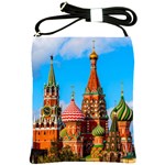 Moscow Kremlin and St. Basil Cathedral Shoulder Sling Bags Front