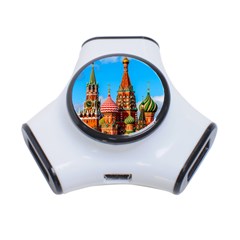 Moscow Kremlin And St  Basil Cathedral 3-port Usb Hub by FunnyCow