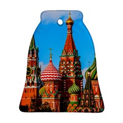 Moscow Kremlin And St  Basil Cathedral Bell Ornament (two Sides) by FunnyCow