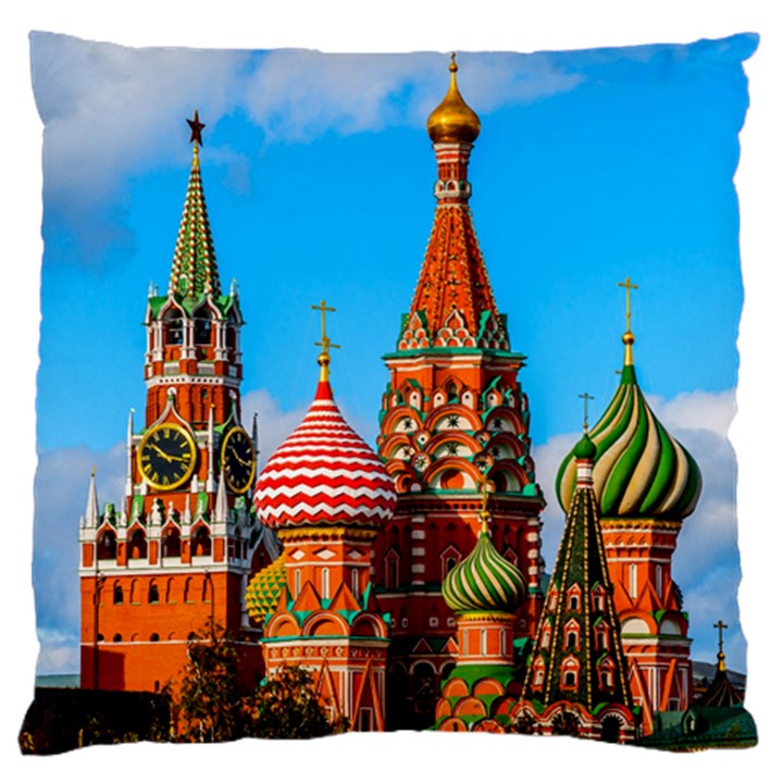 Moscow Kremlin and St. Basil Cathedral Large Cushion Case (One Side)