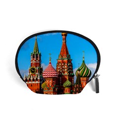 Moscow Kremlin And St  Basil Cathedral Accessory Pouches (small)  by FunnyCow