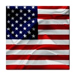 American Usa Flag Tile Coasters Front