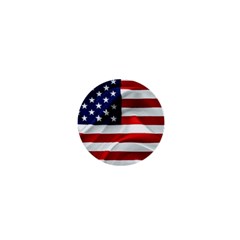 American Usa Flag 1  Mini Buttons by FunnyCow