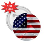 American Usa Flag 2.25  Buttons (100 pack)  Front