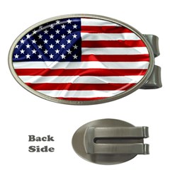 American Usa Flag Money Clips (oval)  by FunnyCow