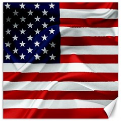 American Usa Flag Canvas 20  X 20   by FunnyCow