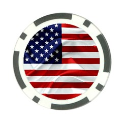 American Usa Flag Poker Chip Card Guard by FunnyCow