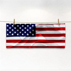 American Usa Flag Hand Towel by FunnyCow