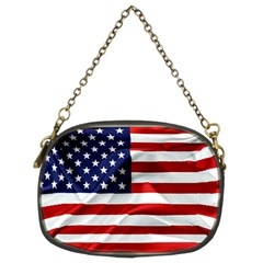 American Usa Flag Chain Purses (two Sides)  by FunnyCow