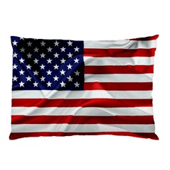 American Usa Flag Pillow Case by FunnyCow