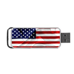 American Usa Flag Portable Usb Flash (one Side) by FunnyCow