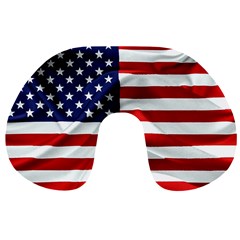 American Usa Flag Travel Neck Pillows by FunnyCow